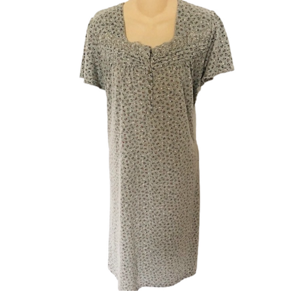 GEORGE- Grey Floral Nightie - Picture 4 of 7